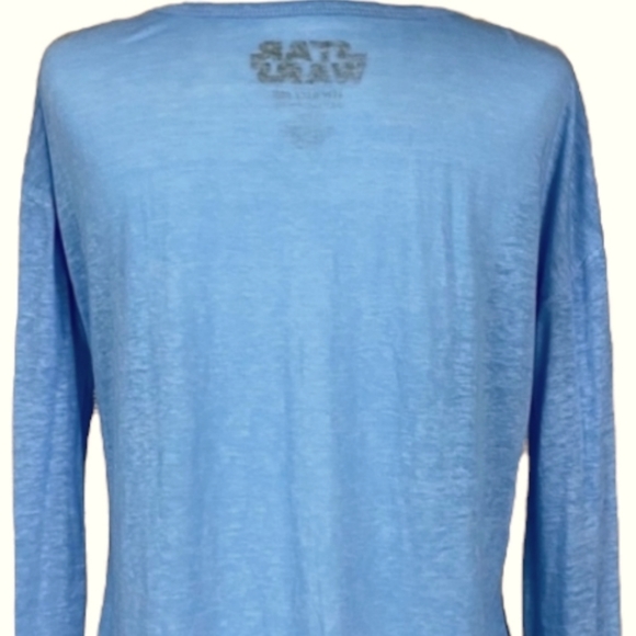 𝅺STAR Wars Yoda pocket long sleeve blue XL - Picture 2 of 4